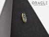 14k Channel Set Blue Diamond Threadless Gold End