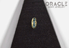 14k Channel Set Blue Diamond Threadless Gold End