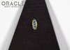 14k Channel Set Blue Diamond Threadless Gold End