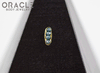 14k Channel Set Blue Diamond Threadless Gold End