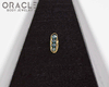 14k Channel Set Blue Diamond Threadless Gold End