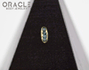 14k Channel Set Blue Diamond Threadless Gold End