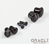 Black Tibetan Agate Single Flare Plugs