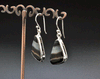 Sterling Silver Black Tibetan Agate Earrings
