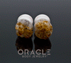 1/2" (12.5mm) Druzy Rough Citrine Plugs