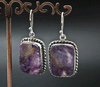 Sterling Silver Charoite Earrings