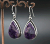 Sterling Silver Charoite Earrings