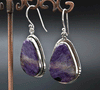 Sterling Silver Charoite Earrings