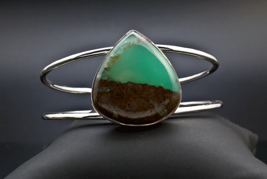 Sterling Silver Chrysoprase Bracelet