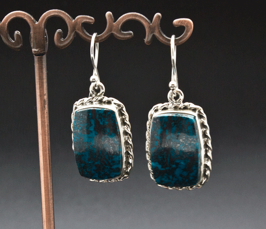 Sterling Silver Chrysocolla Earrings