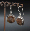 Sterling Silver Crazy Lace Agate Earrings