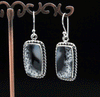 Sterling Silver Dendritic Opal Earrings
