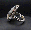 Sterling Silver Dendritic Opal Ring Size 5