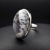 Sterling Silver Dendritic Opal Ring Size 6