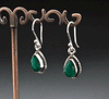 Sterling Silver Emerald Earrings