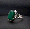 Sterling Silver Emerald Ring Size 7