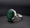 Sterling Silver Emerald Ring Size 7