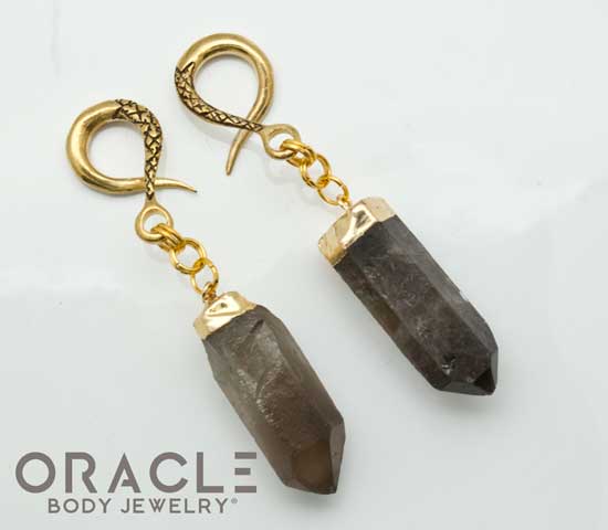 Crossover With Gold Plated Smoky Quartz