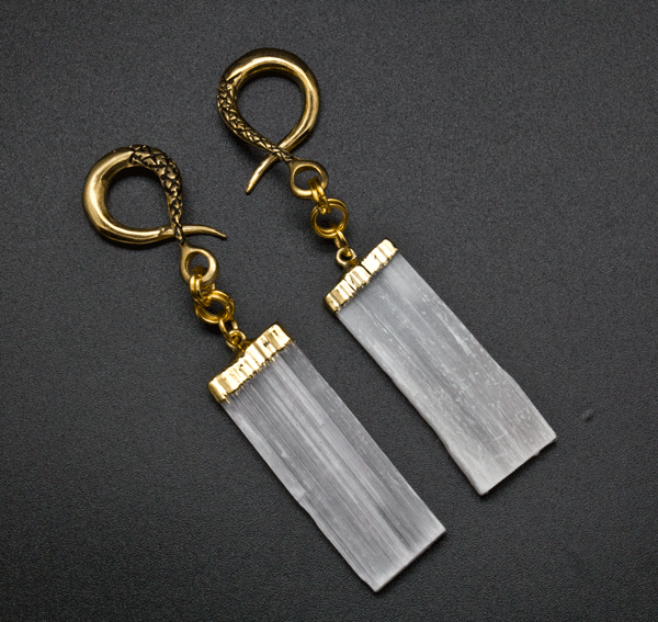 Crossover With Gold Plated Selenite
