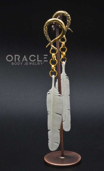 Crossover With Carved Bone Feathers