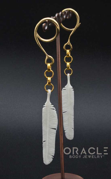Crossover With Carved Bone Feathers