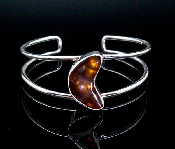 Sterling Silver Fire Agate Bracelet