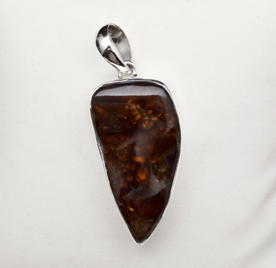 Sterling Silver Fire Agate Pendant