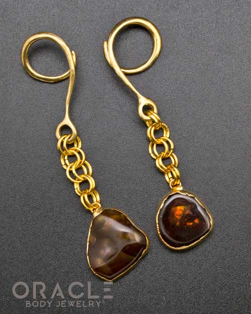 Crossover With Gold Plated Fire Agate