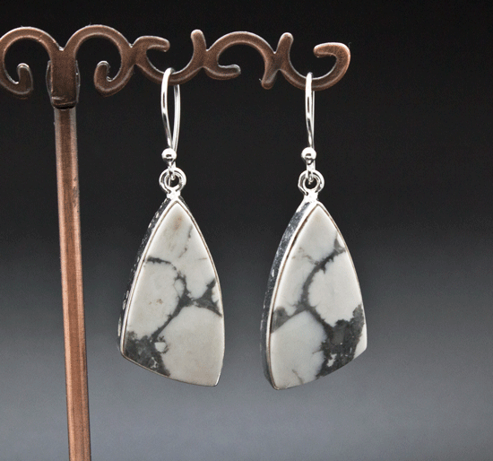 Sterling Silver Howlite Earrings