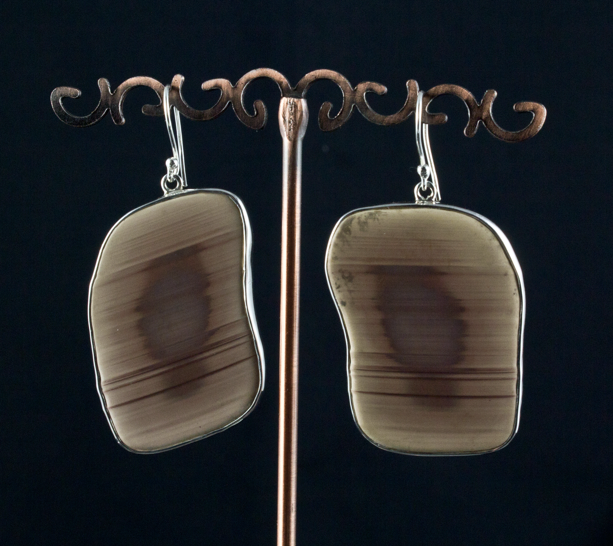 Sterling Silver Imperial Jasper Earrings