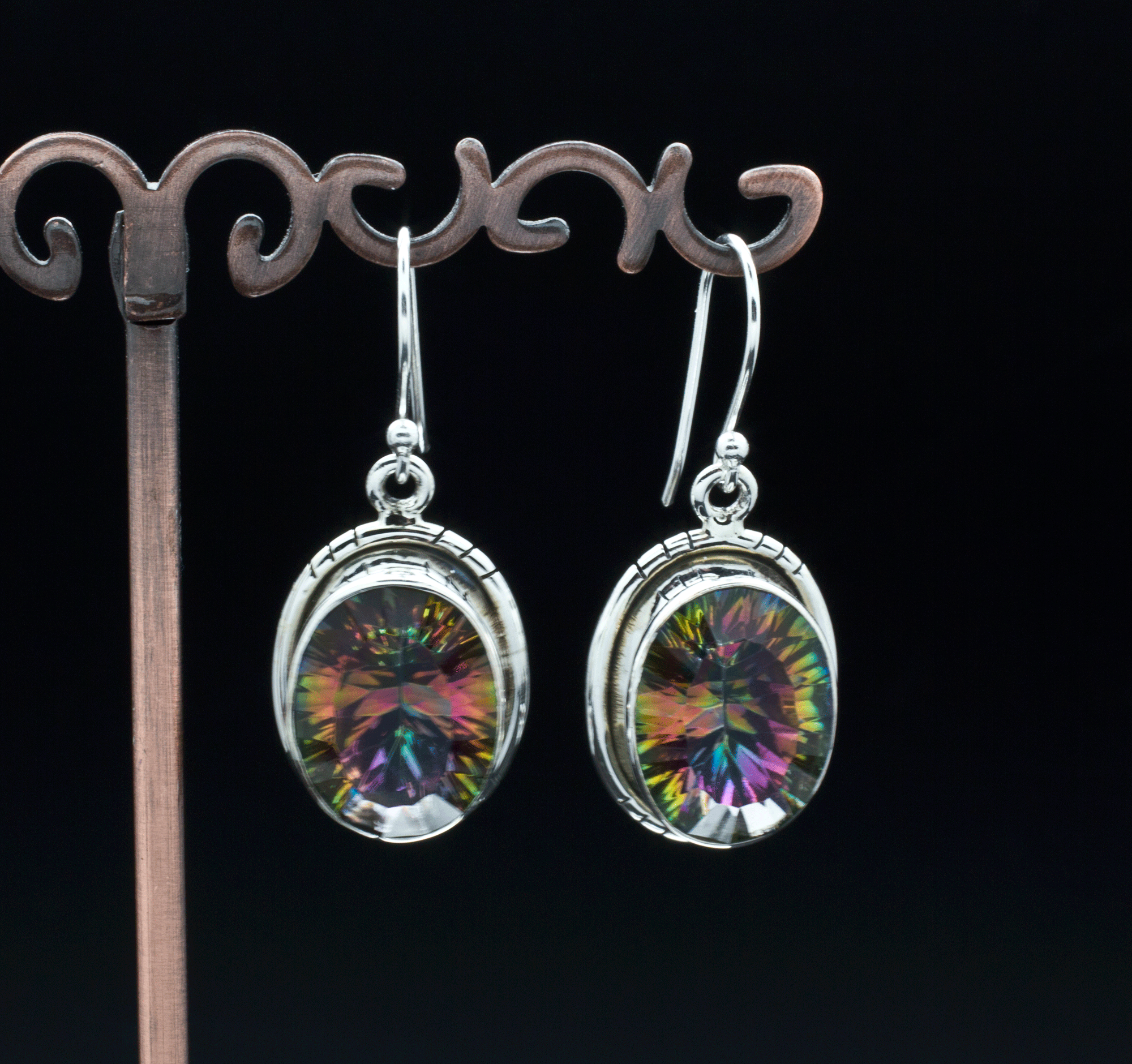Sterling Silver Mystic Topaz Earrings