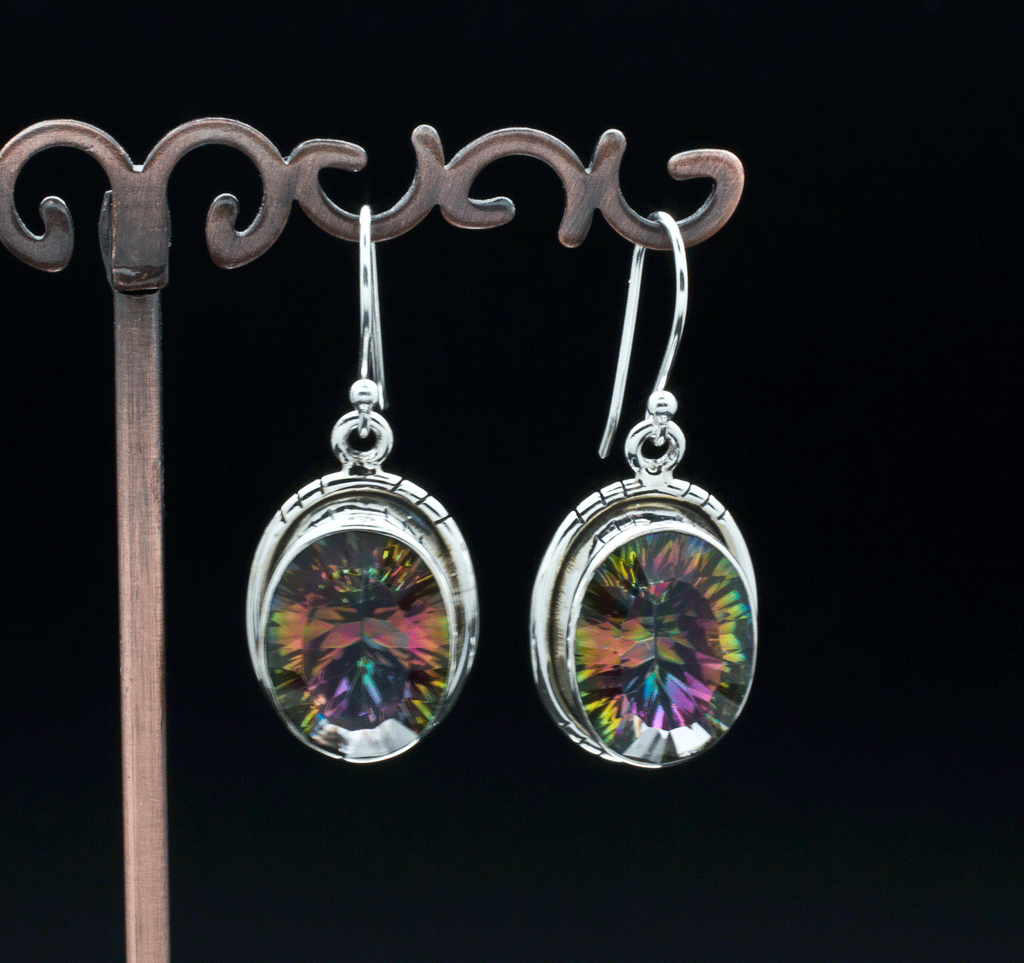 Sterling Silver Mystic Topaz Earrings