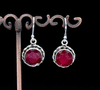 Sterling Silver Ruby Earrings