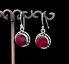 Sterling Silver Ruby Earrings