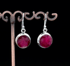 Sterling Silver Ruby Earrings