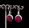 Sterling Silver Ruby Earrings