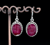Sterling Silver Ruby Earrings