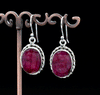Sterling Silver Ruby Earrings