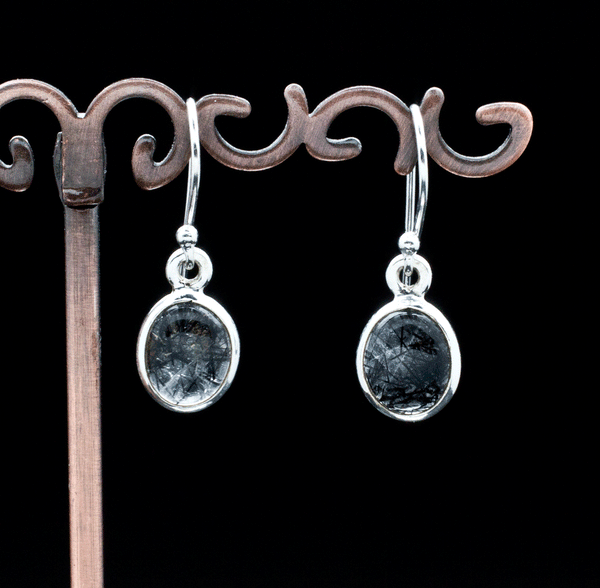 Sterling Silver Tourmalated Quartz Earrings