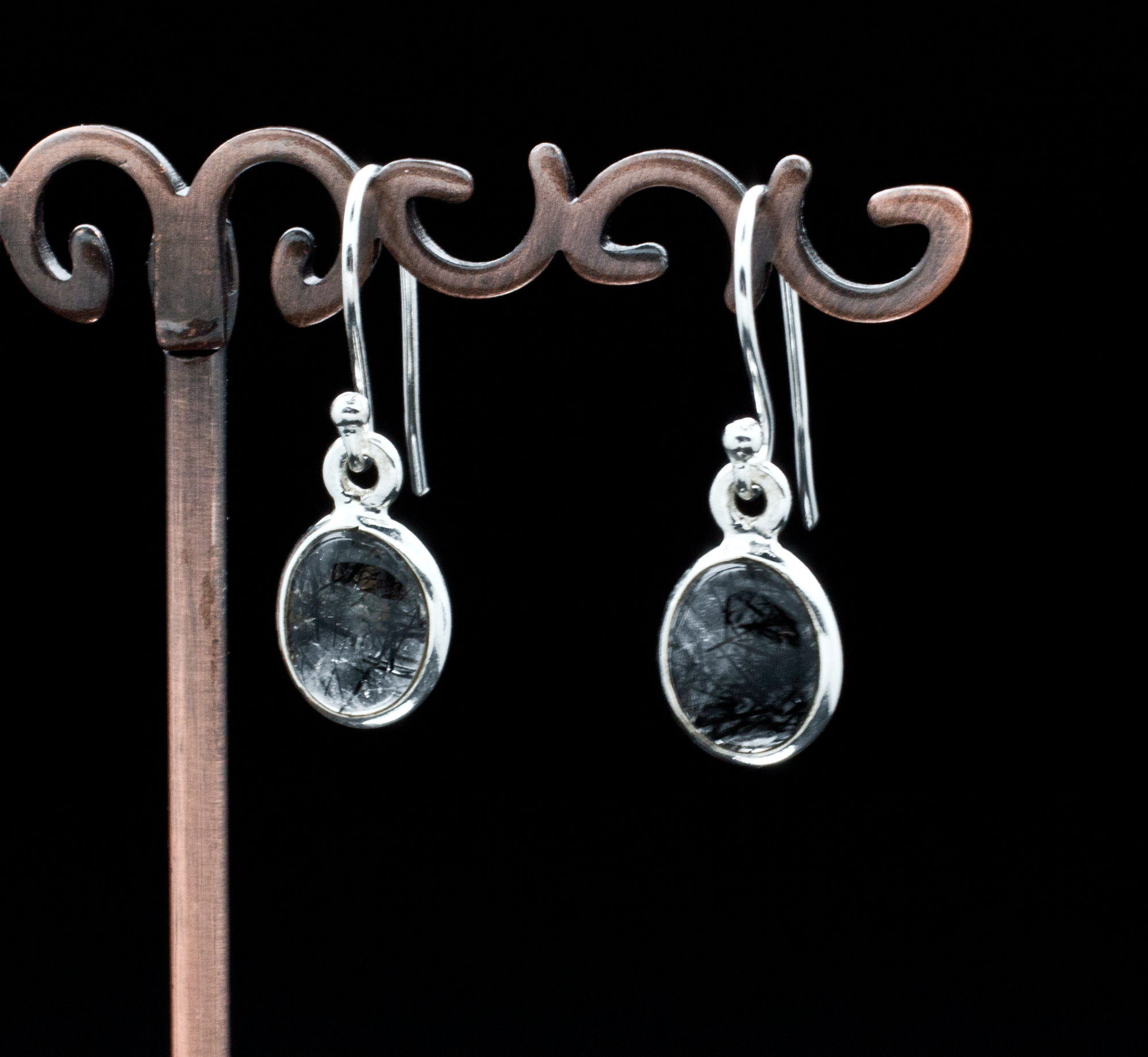 Sterling Silver Tourmalated Quartz Earrings