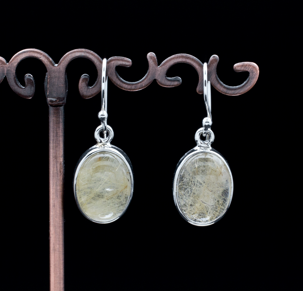Sterling Silver Rutilated Quartz Earrings
