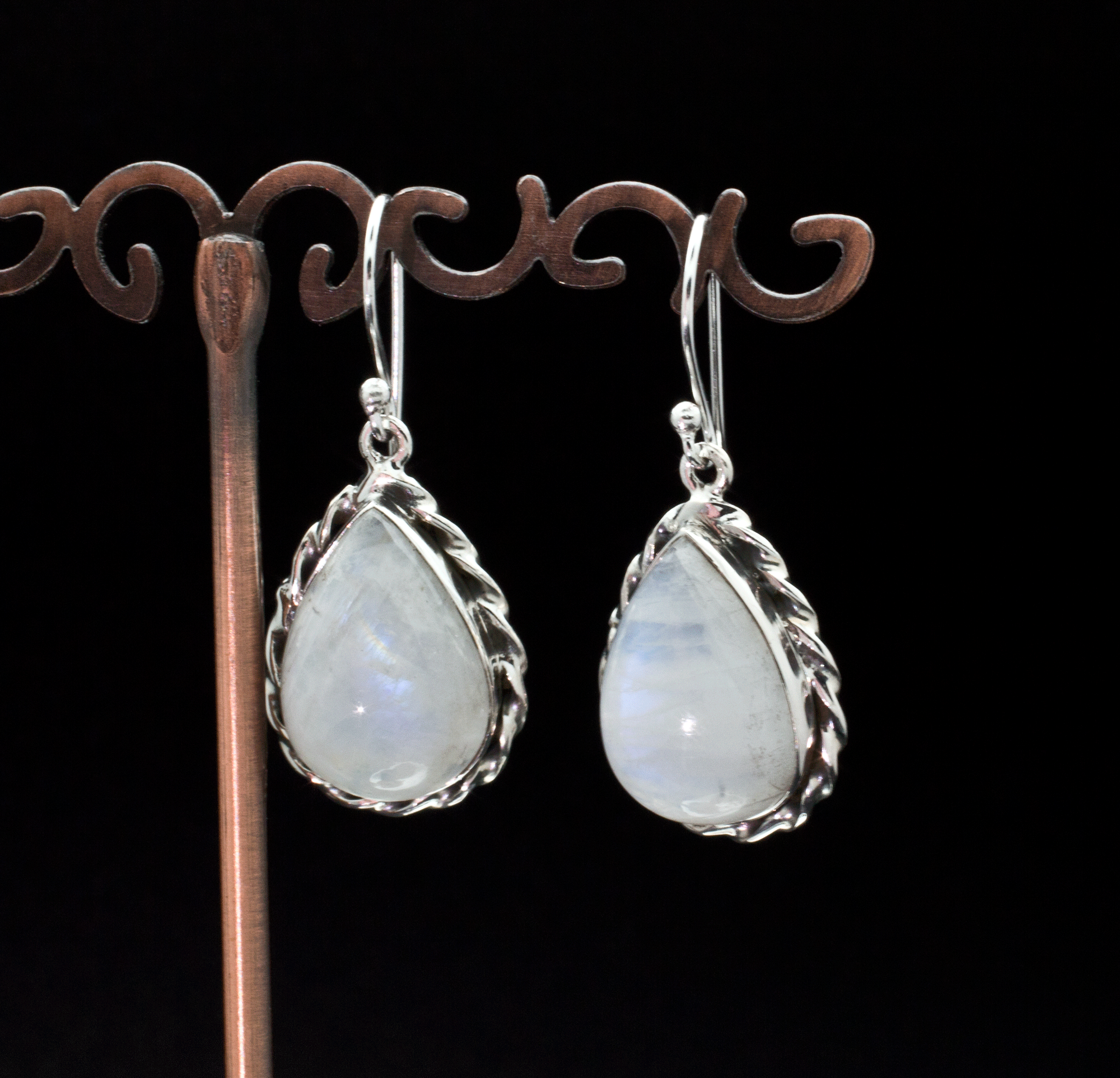 Sterling Silver Moonstone Earrings