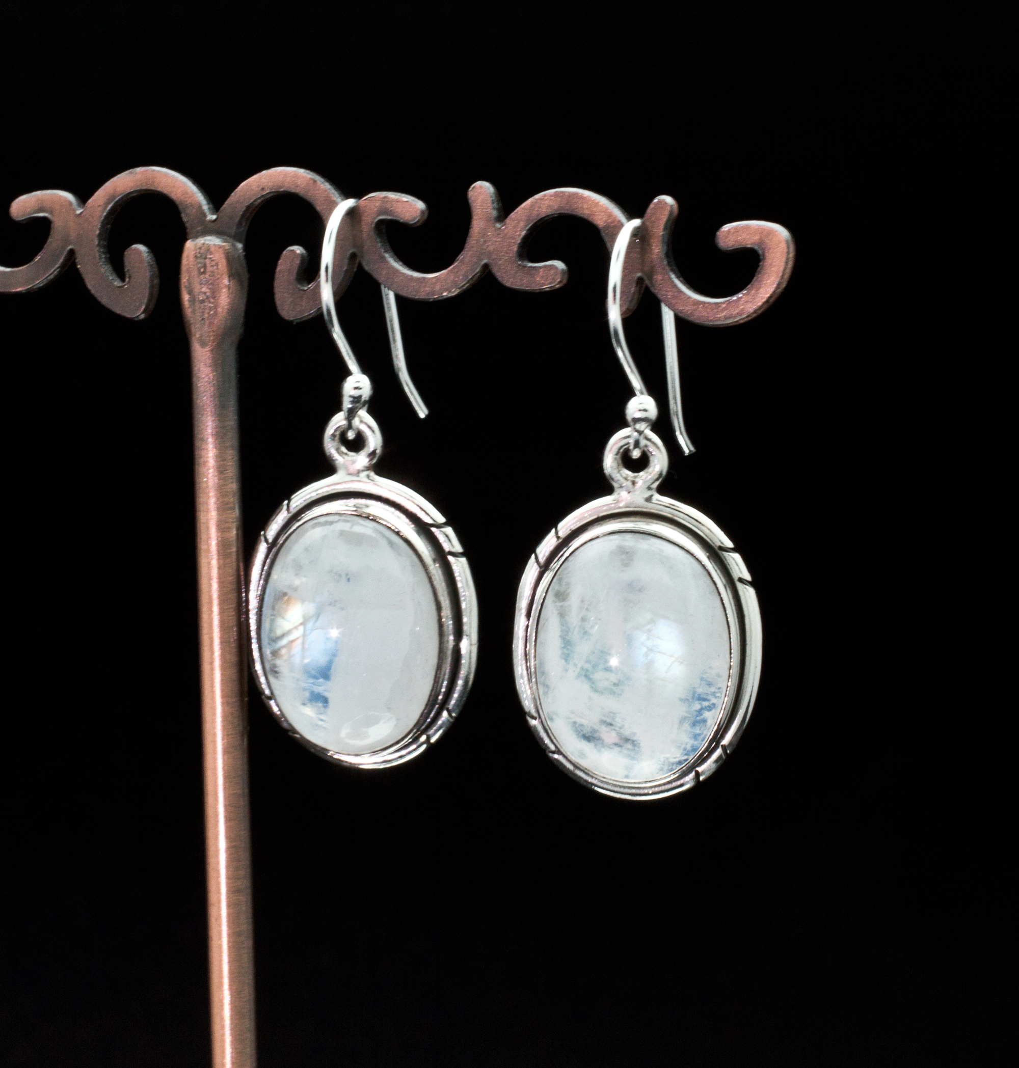 Sterling Silver Moonstone Earrings