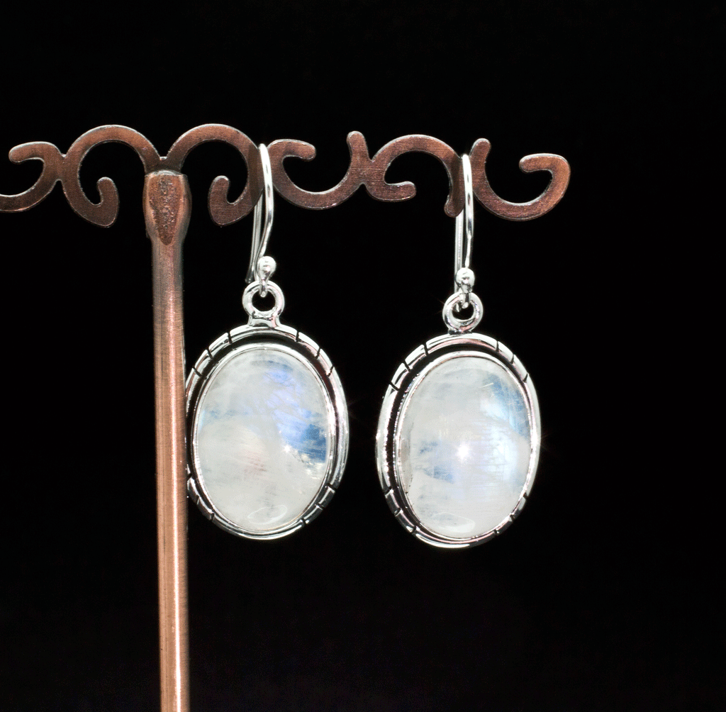 Sterling Silver Moonstone Earrings