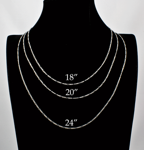 Sterling Silver Figaro Chains