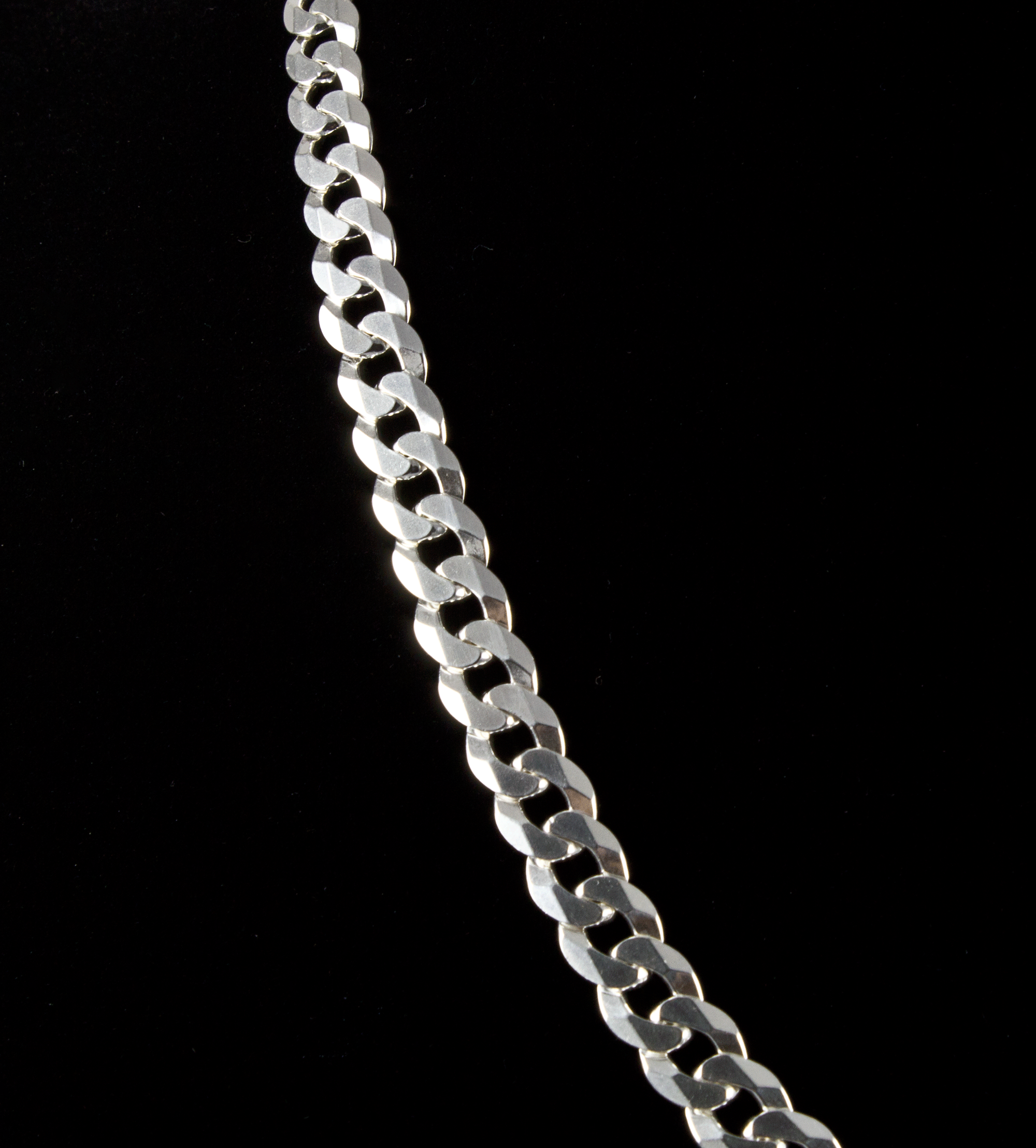 Sterling Silver Large 8mm Curb Chain 20"