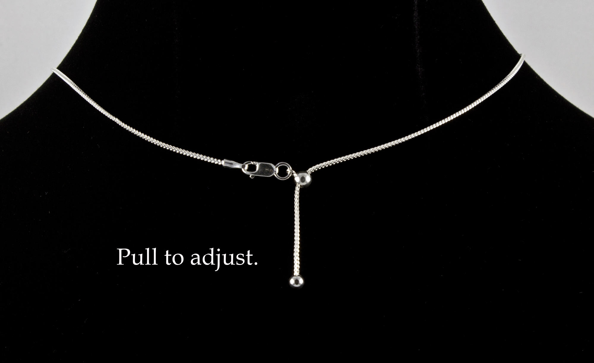 Sterling Silver Adjustable Franco Chain