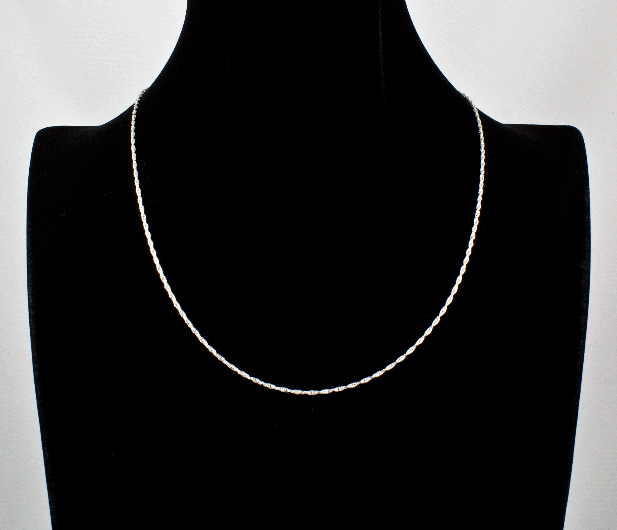 Sterling Silver Adjustable Rope Chain