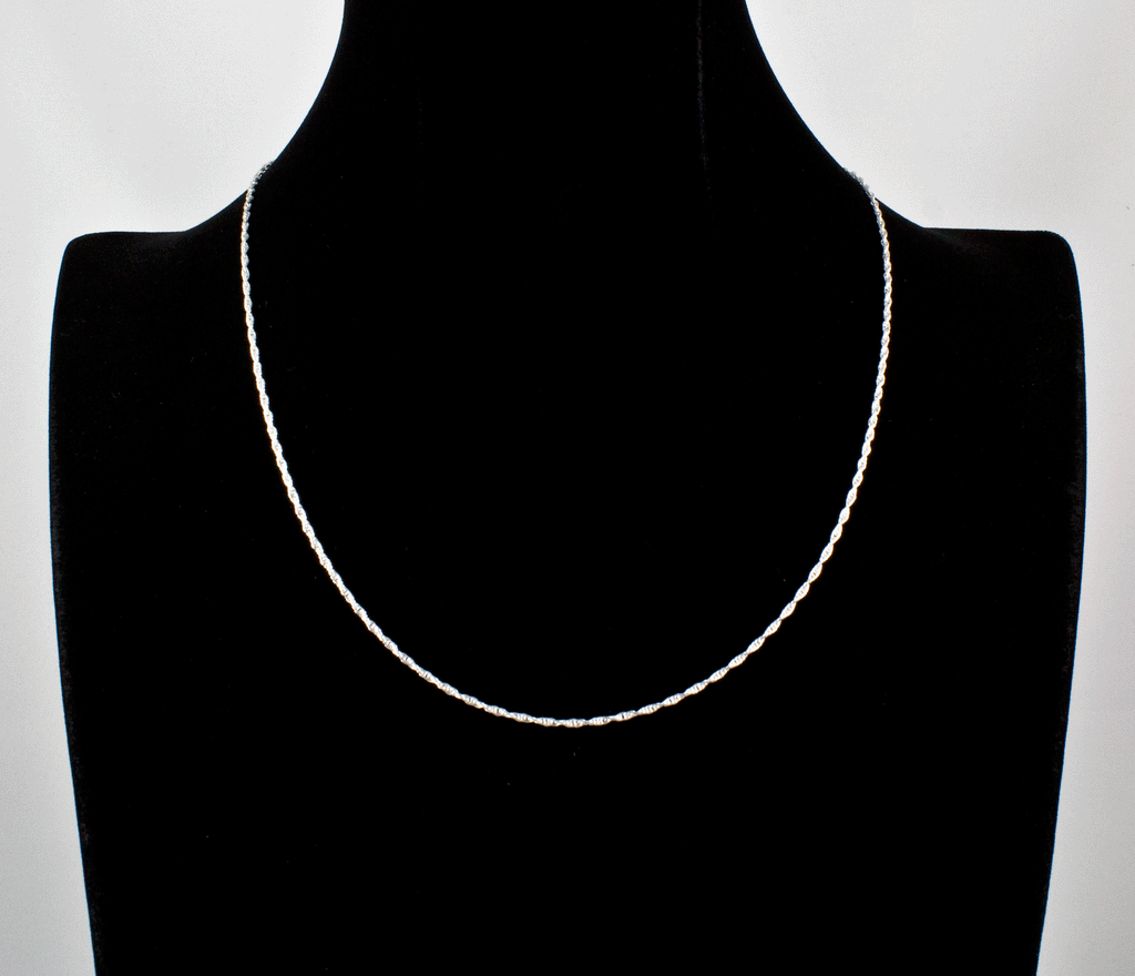 Sterling Silver Adjustable Rope Chain
