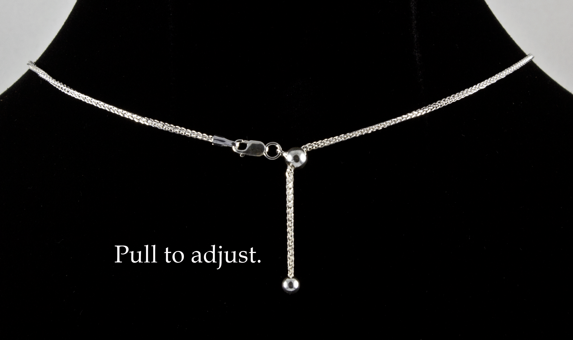 Sterling Silver Adjustable Square Snake Chain
